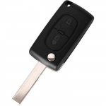 Coque Cl&eacute; pour Peugeot 207 307 308 3008 5008 807 Expert Partner C2 C3 C4 C8 Berlingo Jumpy - CE0523 - 2 Boutons Phonillico&reg;