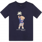 Polo Ralph Lauren T-s&auml;rk T&auml;ht &Uuml;mmargune kaelus L&uuml;hikesed varrukad Laste pluusid Tumesinine 323979103-001 M