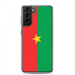 Coque T&eacute;l&eacute;phone &ndash; Samsung &ndash; Galaxy S21 &ndash; Drapeau Burkina Faso &ndash; Souple &ndash; mitmev&auml;rviline