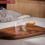 1 tk klaasist m&otilde;&otilde;tetass puidust k&auml;epidemega klaasist espresso m&otilde;&otilde;tetass kahe &uuml;he suuga piimakohv l&auml;bipaistev kruus kohvitarvikud