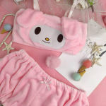 Cosplay Pesu Talvine Sametist Toru Topp Ja P&uuml;ksikud Kawaii J&auml;nku T&uuml;drukute Pidžaama Naistele Une- ja Vabaaja Komplektid S roosa