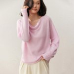 Qinghe 100% puhas ka&scaron;miir naiste kampsun - &Uuml;lipehme luksuslik talvine pullover L amarant roosa v&auml;rv