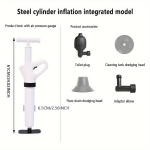 1 tk Raskeveokite &Auml;ravoolu D&uuml;&uuml;sip&uuml;stol - V&otilde;imas Tualetipump Vannitoa, Valamu ja P&otilde;randa &Auml;ravoolude Ummistuse Eemaldamiseks, &Otilde;hupump T&ouml;&ouml;riist Reguleeritava R&otilde;huga valge