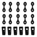 10 Pieces Kayak tie Deck Pad Eye Loops & 6 Canoe Boats J Lashing Hooks