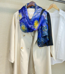 Pendelr&auml;nd, mitmek&uuml;lgne &otilde;limaalistiil, keskmine ja pikk prantsuse siidist pikk sall, mooruspuusiidist siidsall, multifunktsionaalne suvine sall Ol 180X65