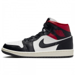 Air Jordan 1 Mid Must Valge J&otilde;usaali Punane Naiste Tossud Valge BQ6472-061 36.5