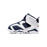 Jordan 6 Retro Little Flex Olympic (TD) Beebisneakerid Valge Kesk&ouml;&ouml;sinine J&otilde;ulupunane CT4417-130 23.5