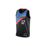 Nike NBA City Edition Colorblock t&auml;htede ja numbrite prinditud meeste korvpallis&auml;rk, must CN1753-010 M