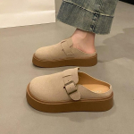 Moodne Meeste Mules Kinga Kaaretoega Unisex Klassikaline Ranna Birkenstok Meeste Kingad Meeste Suede Sandaalid Platvormkontsad 35 aprikoosi