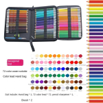 V&auml;rvipliiatsite komplekt &Otilde;lip&otilde;hised v&otilde;i vees lahustuvad V&auml;rvipliiatsid Sket&scaron;imiseks ja joonistamiseks Kunstitarbed water-soluble 72 colors black