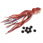 Kalastuskala-s&ouml;&ouml;t Kunstlik Pihustatud Tindiga Disain Punane 300g Meelituss&ouml;&ouml;t Kalastuspuldiga Octopus Lure Merikalastuse Tarvik