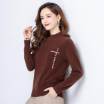 Women's Wool Blend Mock Neck Pullover Sweater M