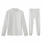 Men's Thickened 100% Cotton Semi-High Collar Thermal Underwear Set 2XL