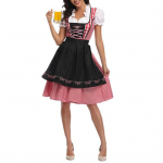 Naiste ruuduline Oktoberfesti kost&uuml;&uuml;m Saksa dirndl-kleit Traditsioonilised Baieri r&otilde;ivad Halloweeni festivali karnevali cosplay jaoks XXXL must