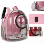 Lemmikloomakassi kandekott ruumi lemmiklooma seljakotid hingavad kaasaskantavad l&auml;bipaistvad seljakott kutsikate koerte transpordikandjad ruumi kapslite kotid pet carrier roosa