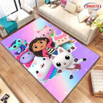Disney Gabbysi nukumaja vaip, vaip elutuppa magamistuppa, diivanile k&ouml;&ouml;ki uksematt dekoratiivmatt, laste libisemiskindel p&otilde;randakate vastupidav matt, kingitus 60*90cm