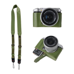 Peopesaprindiga PU-nahast kaamera pool&uuml;mbris Fujifilm XM5 Fuji X-M5 jaoks, alumine akuaava kate rihmaga black