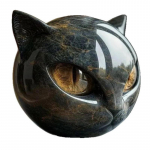 Musta kassi kujuke Kuju Halloweeni kaunistus Vaik Skulptuur Kivist Tekstuuriga Ornament Kodu Kontori Raamaturiiuli Ekspositsiooniks K&auml;sit&ouml;&ouml; Kingitus
