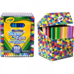 Feutres Lavables - CRAYOLA - Super Tips - 150 Unit&eacute;s - Pointe Conique - Multicolore puhas