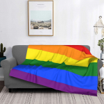 Gei Pride V&auml;rviline Lipp Tekk Super Pehme Fliis Diivan Visketekk Diivanivoodi V&auml;litingimustes Visatavad Tekikatted Tekk 30x40in