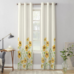 Kollased karikakra lilled Moodsad aknakardinad elutuppa Magamistoa kardinad K&ouml;&ouml;gihooldused Rulood kardinad 135W x 60H(cm) x1