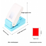 Ristk&uuml;likukujuline postmargi aukude tegija hoova p&otilde;him&otilde;ttel, k&auml;sit&ouml;&ouml; jaoks, paberkunsti, scrapbookingu jaoks, erinevate materjalide aukude tegemise t&ouml;&ouml;riist valge