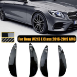 W213 eesmine p&otilde;rkeraua Canards Splitter K&uuml;lgmise tuulutusklapi uime kate Mercedes Benz C238 E200 E300 E350 AMG 2016- autole Carbon Fiber Look black