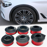 150cm Auto Poritiiva Laiendid Universaalne Kummist Ratta Kulmukarva Kleebis Kokkup&otilde;rkevastane Viimistlus Tihendiriba Kaare Kaitse 38mm black black