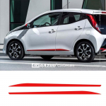 Sportlikud k&uuml;ljeliistud S&uuml;sinikdekalid Toyota AYGO 2014- jaoks V&otilde;idus&otilde;idustiililine Auto Performance Triibud Vin&uuml;&uuml;lkleebis Autotarvikud Gloss Black