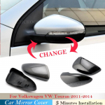 Volkswagen VW Touran 2011 2012 2012 2013 2014 auto tahavaatepeegli kattekorgid s&uuml;sinikkiust mustriga korpuse l&auml;ikiv must k&uuml;lg Black left-right