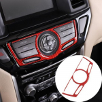 Red Carbon Fiber Navigation screen Trim Sticker For Nissan Pathfinder 13-18