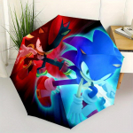 Sonic the Hedgehog & Shadow of the Hedgehog Vihmavari, Kaasaskantav 3-kordne Kompaktne Vihmavari Meestele & Naistele, S&otilde;brap&auml;eva Ema
