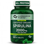 Carbamide Forte 100% Orgaaniline Spirulina 180 tabletti 2000mg Valgud Energia Immuunsus Detox