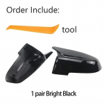 M5 style Carbon Fiber Style Black Side Mirror cover Caps for BMW 5 6 7 Series F10 F11 F18 F07 F12 F13 F06 F01 F02 LCI must