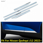 K&uuml;ljeukse kere liistupaneeli ribakaitse dekoratiivkate sisekate Nissan Qashqai J12 jaoks - 2026 ABS kroomtarvikud