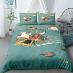 Metroid Kunst Tekikott Komplekt Ilma Linata King Queen Double Full Twin &Uuml;he Suurusega Voodipesukomplekt EU Single(135*200cm)3pcs