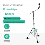 Kahekordse kasutusega 28-toruline kaldu taldrikualus Ding-Ding taldrikuhoidiku ja konksuga trummikomplektide jaoks Cymbal Stand