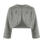 Laste T&uuml;drukute Avatud Eest Faux Karusnahast Jakk S-XL: Elegantne pikak&auml;iguline bolero, kerge kihiline ese fotosessioonideks ja &uuml;ritusteks 2-3 Years valge