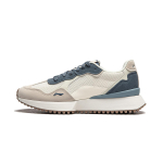 Li Ning Zaiwu Cushioning Slip Resistant Abrasion Resistant Height Increasing Low top Casual Shoes Men's White Gray Blue AGCV469-3 44