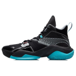 Li Ning Power 7 V2 Basketball Shoes Men's High top Black/Blue ABPR009-2 39.5