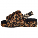 UGG FLUFF YEAH Lambanahast Stiilne Sandaal Naiste Pruun 1130883-NAT 40