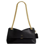 Coach Chelsea 30 Reguleeritav Kuldne Kett &Otilde;larihm Surunupp-kinnitus Sisseehitatud T&otilde;mblukuga Tasku Nahast &Otilde;la-Crossbody Kott Suur CDS61-B4BK Basic Set (Bag+Dust Bag)