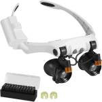 3x 4x 5x 6x 7x 10x 15x LED-luup reguleeritava peapaelaga luup-prillid|luubid A