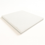 The White Stone Surmatelas en Memory Foam &agrave; 9 Zones Diff&eacute;renci&eacute;es | &Eacute;paisseur 10 cm | Rev&ecirc;tement D&eacute;houssable en Tissu Pure Hypoallerg&eacute;nique 80 x 190 cm valge