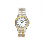Tissot Carson Series Kvartsmehhanismiga 30M Veekindel Kell 29mm Valge sihverplaadiga Roostevabast terasest korpus Naiste kellad H&otilde;bedane T085.210.22.013.00 Regular Watch Box,White Dial