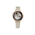 Swarovski Crystal Lake Series Kell Kvartsliikumine Nahkrihm Valge sihverplaat Naiste kellad 5415996 Gray with Scale gray