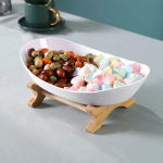 Suurep&auml;rane puuviljade serveerimiskauss Elegantne tugev puuviljaserveerimiskauss, riiulid vitriin, luksuslik s&ouml;&ouml;gilaua jaoks S valge