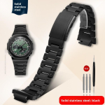 GM2100 Kellarihm Casio G-SHOCK 5611 GM-2100 GBM-2100 jaoks Muudetud roostevabast terasest kellarihm 16mm kumer ots meeste metallist k&auml;ev&otilde;ru GM2100 GBM2100 must