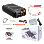 Docreate TK-20P 10000W punktkeevitusseade akupakettidele, kahekordse impulsiga, max 0,3 mm keevitus, automaatne/manuaalne režiim, LCD-ekraan, jalgpedaal