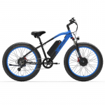 LANKELEISI MG740 Plus Elektrijalgrattad 2*1000W Mootor, 120KM S&otilde;iduulatus, 48V 17.5Ah Eemaldatav Aku, 26*4.0 Tolli Paksud Rehvid E-jalgratas sinine